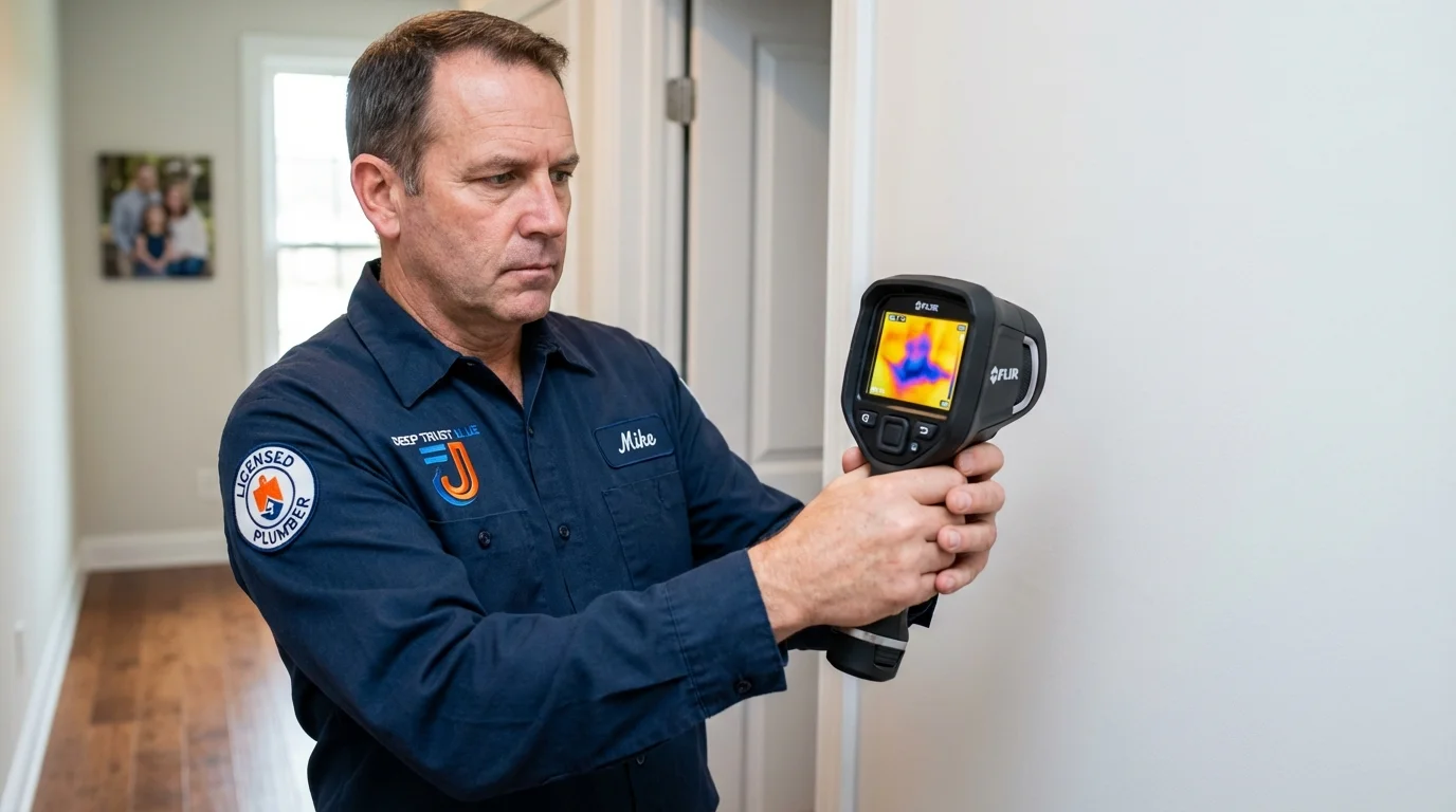 Thermal imaging leak detection by Johns Plumbing LLC in New Roads